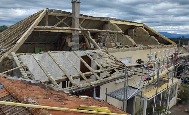Rénovation de toiture à Rochetoirin, La Tour-du-Pin, DOUBLIER NICOLAS CHARPENTE